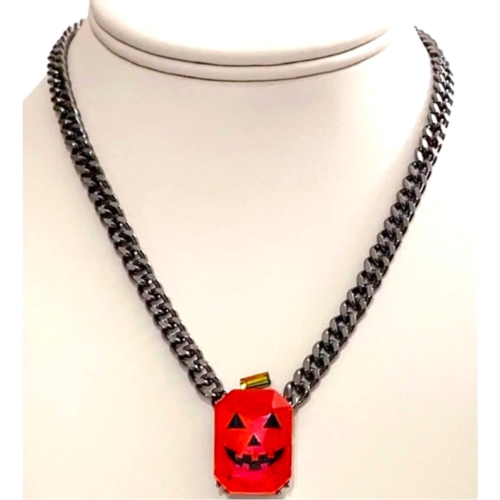 New Betsey Johnson RICH WITCH PUMPKIN NECKLACE